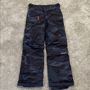 Patagonia Kids Camo Black Snow Pants
